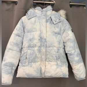 Abercrombie Kids Hooded Puffer Jacket Faux Fur Lined